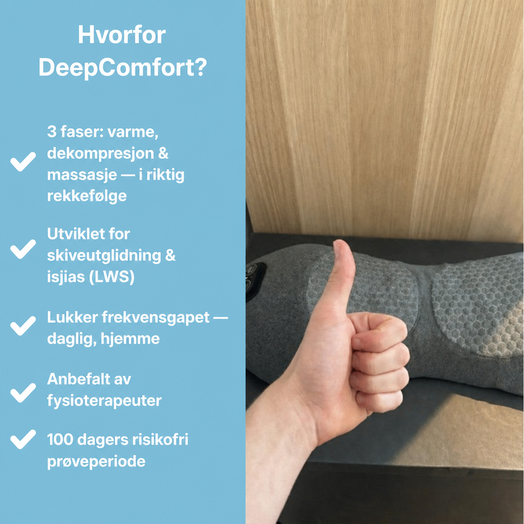 DeepComfort 3-in-1 Rückenmassagekissen – Wärme, Dehnung & Vibration